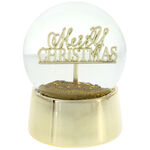 Big gold snow globe Marry Christmas 2