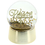 Big gold snow globe Warm Wishes 1