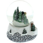 Reindeer musical snow globe 17cm 3