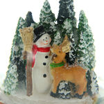 Reindeer musical snow globe 17cm 4