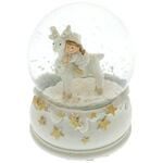 Snow Globe Girl with Reindeer 1