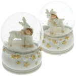 Snow Globe Girl with Reindeer 5