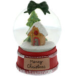 Illuminated snow globe with house 1