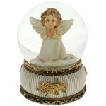 Snow globe angel with heart 1