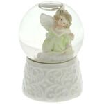 Snow globe mini green angel 1