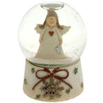 Snow globe rustic angel 1