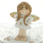 Angel musical snow globe 14 cm 4