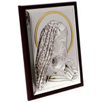  Silver plated Icon Mother Mary and Jesus Child