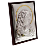  Silver plated Icon Mother Mary and Jesus Child 1