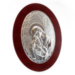 Silver Icon of Virgin Mary Oval 1