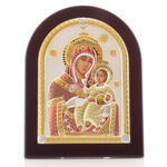 Silver Icon Mother Mary with Child 2