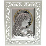 Icoana Argint Maria cu Rama Decupata din Lemn 2