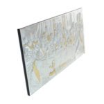 Silver plated icon of the Last Supper 50x25cm 5