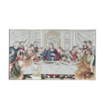 Silver icon of the Last Supper color 26cm 1