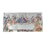 Silver plated icon of the Last Supper color 65cm 2