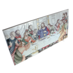 Silver plated icon of the Last Supper color 65cm 9