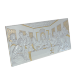 Silver plated icon of the Last Supper Exclusive 50cm 4