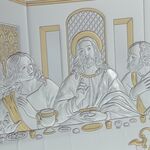 Silver plated icon of the Last Supper Exclusive 50cm 10