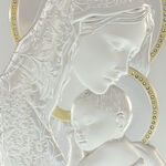 Mother Mary Silver Plated Icon with Christals 4