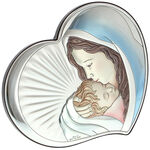 Virgin Mary silver colored icon 15cm
