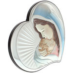 Virgin Mary silver colored icon 15cm 3