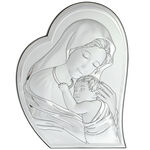Ezüstözött ikon Szűz Mária szív 19cm 2