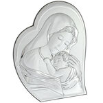 Ezüstözött ikon Szűz Mária szív 19cm 3