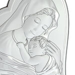 Silver icon Virgin Mary heart 19cm 7