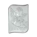 Silver icon guardian angel wavy edges 13cm 2
