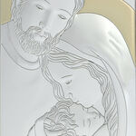 Holy Family silver plated icon 20cm 7