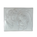 Holy Family silver plated icon 26x32 1