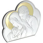 Silver plated icon Holy Family Cloud 15cm 1