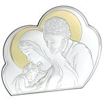 Silver plated icon Holy Family Cloud 15cm 2