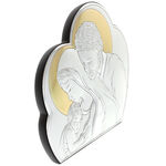 Silver plated icon Holy Family Cloud 15cm 4