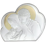 Silver plated icon Holy Family Cloud 20cm 2