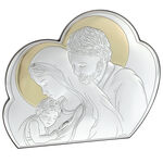 Silver plated icon Holy Family Cloud 20cm 3