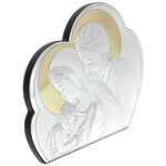 Silver plated icon Holy Family Cloud 20cm 4