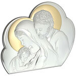 Silver plated icon Holy Family cloud 27cm