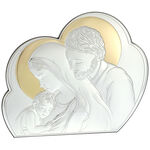Silver plated icon Holy Family cloud 27cm 2
