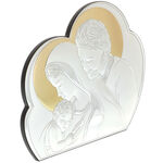 Silver plated icon Holy Family cloud 27cm 4