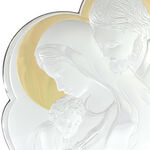 Holy Family silver plated icon cloud 45cm 6