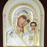 Mária Szentkép Ezüstözött Boltives 12 cm 4