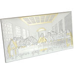 Silver covered icon with the Last Supper 51x26 cm