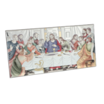 Icon of the Last Supper in silver colored finish 40cm 2