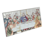 Icon of the Last Supper in silver colored finish 40cm 3