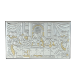 Silver plated icon of the Last Supper 15cm 1