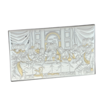 Silver plated icon of the Last Supper 15cm 2