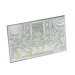 Silver plated icon of the Last Supper 15cm 3