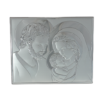 Szent Család ezüstözött ikon 26x21cm 2