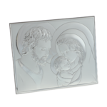Szent Család ezüstözött ikon 26x21cm